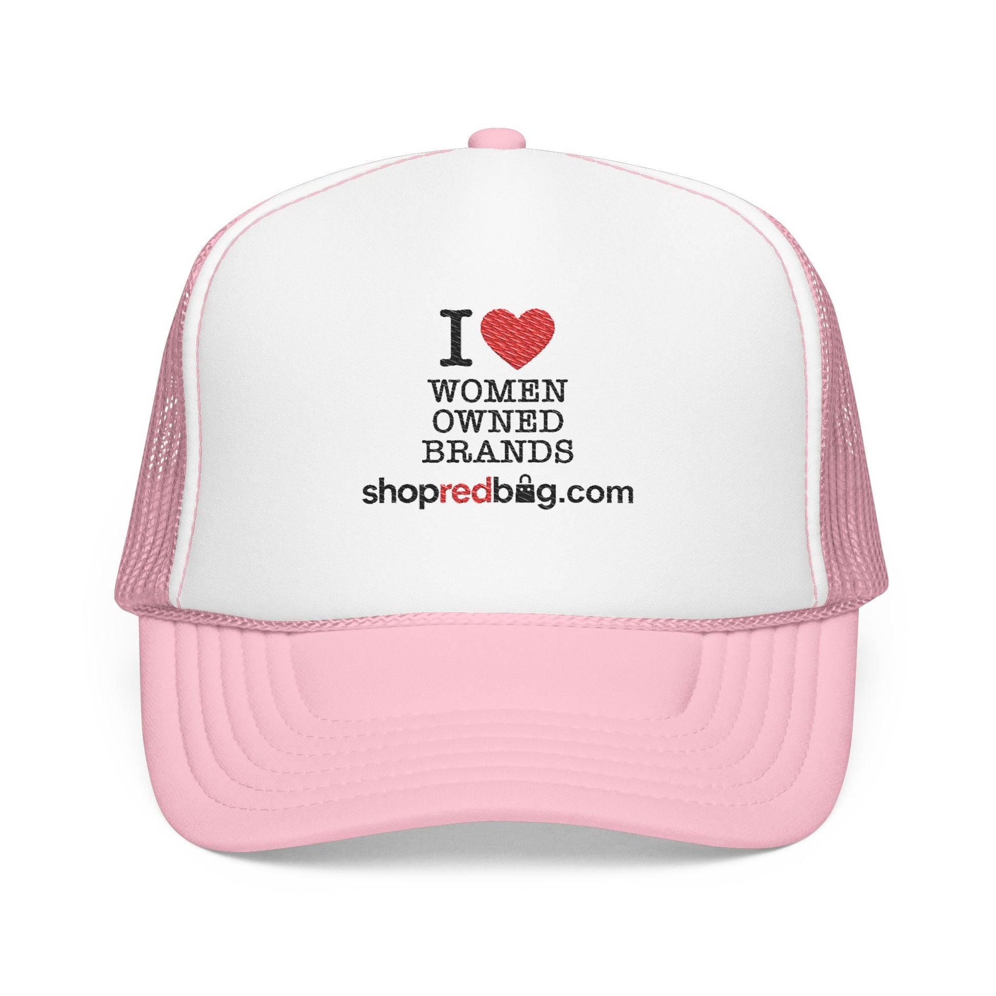 I Love Woman-Owned Brands - shopredbag Trucker Hat
