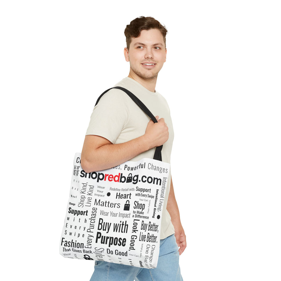 The Conscious Shopper - shopredbag Tote Bag