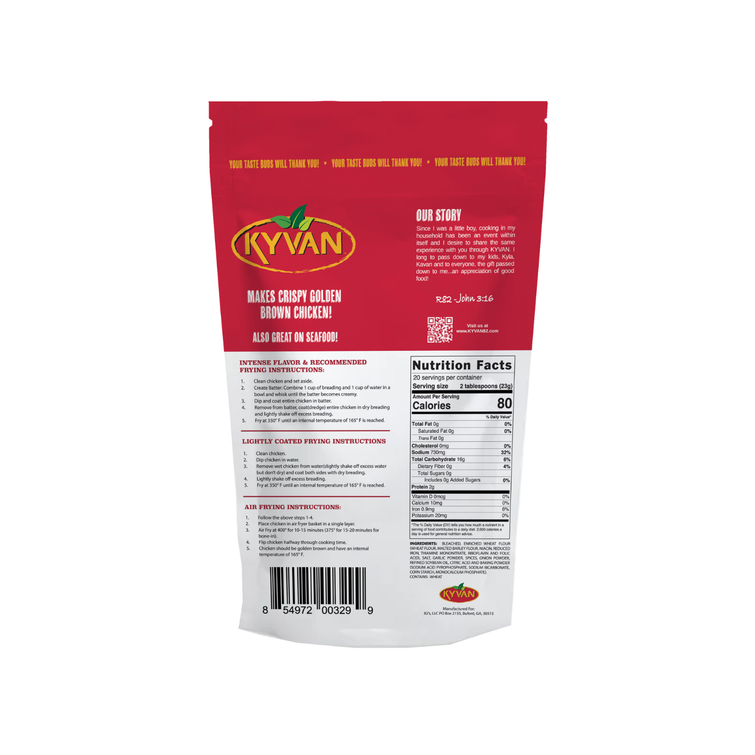 Perfectly Seasoned Chicken & Fish Breading with Original Hot Sauce - Variety 3 Pack