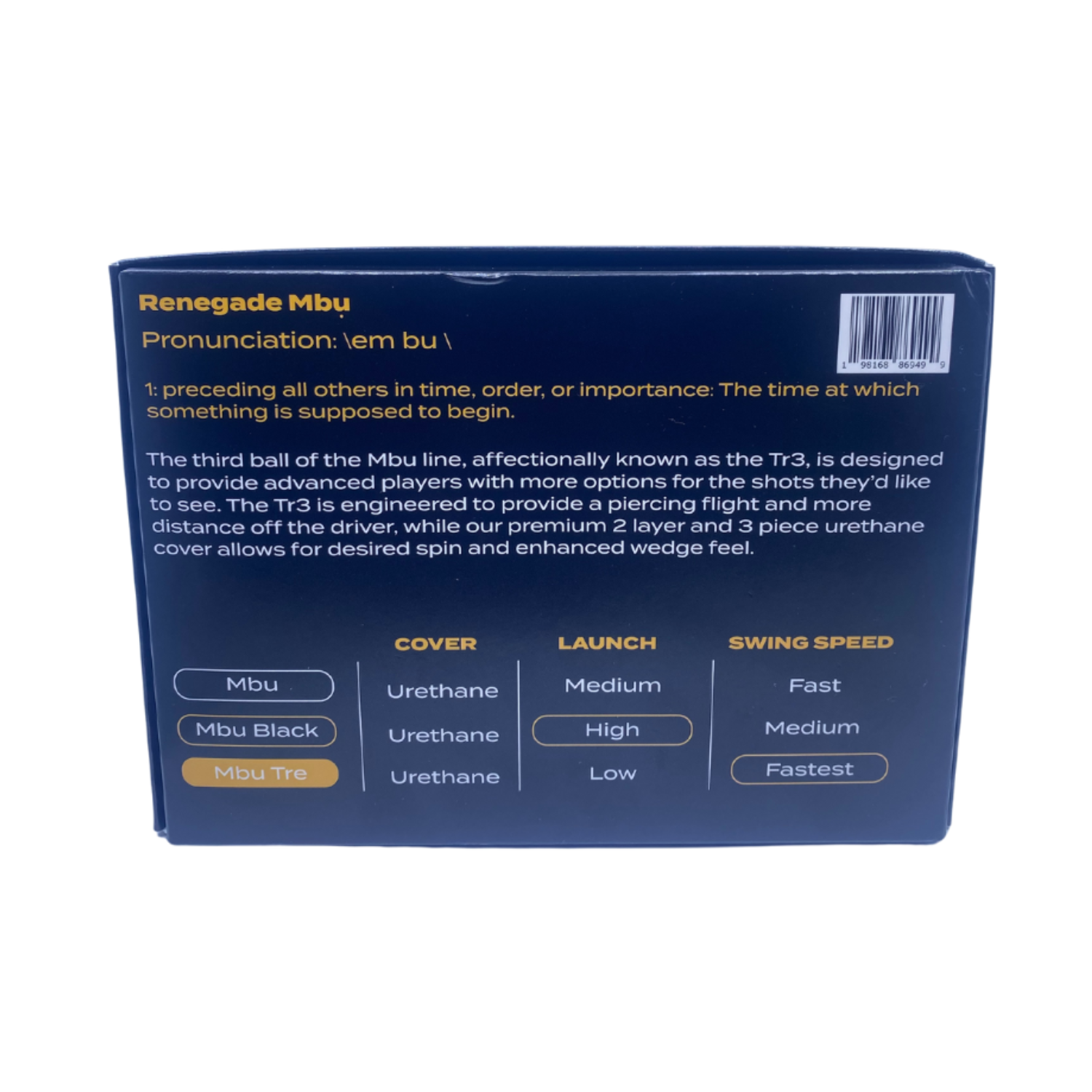 Renegade Mbu Tr3 Golf Ball