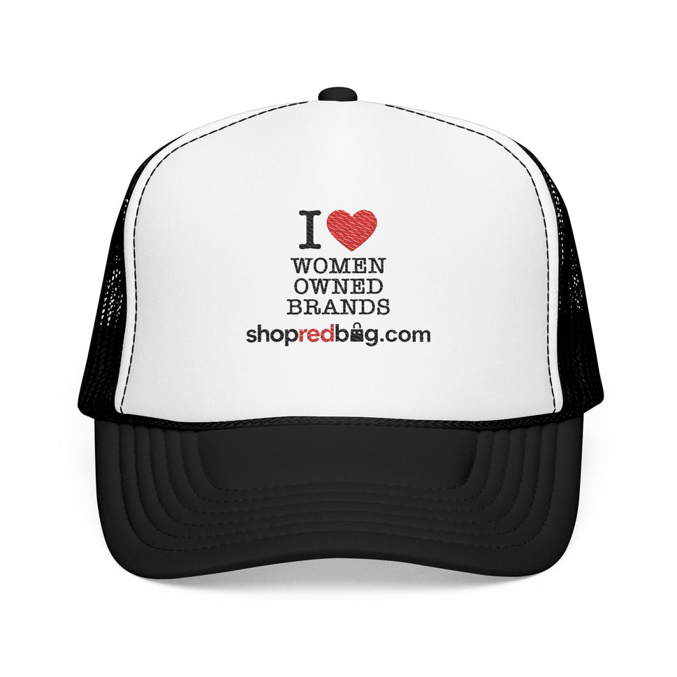 I Love Woman-Owned Brands - shopredbag Trucker Hat