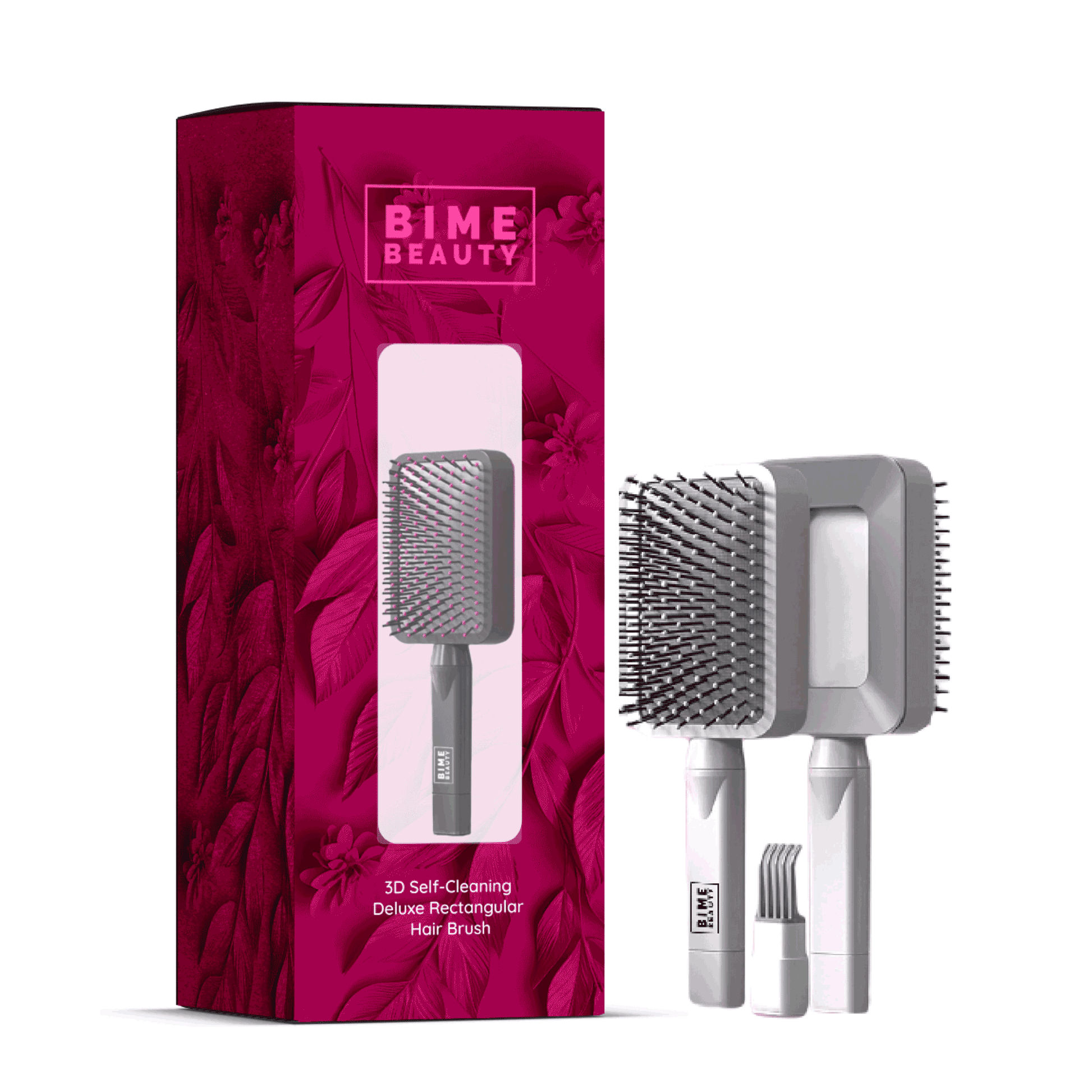 3D Self-Cleaning Deluxe Rectangular Hair Brush