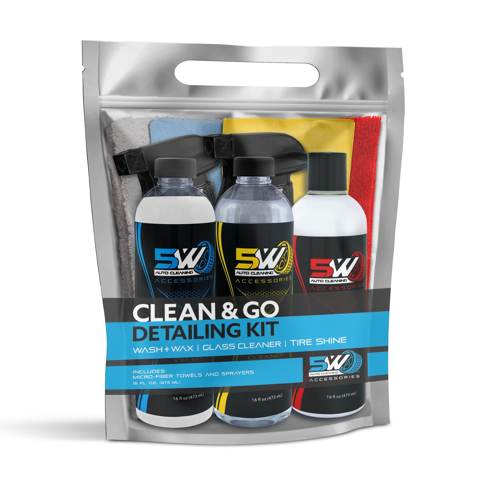 5W Auto - Clean & Go Detailing Kit - Tire Shine