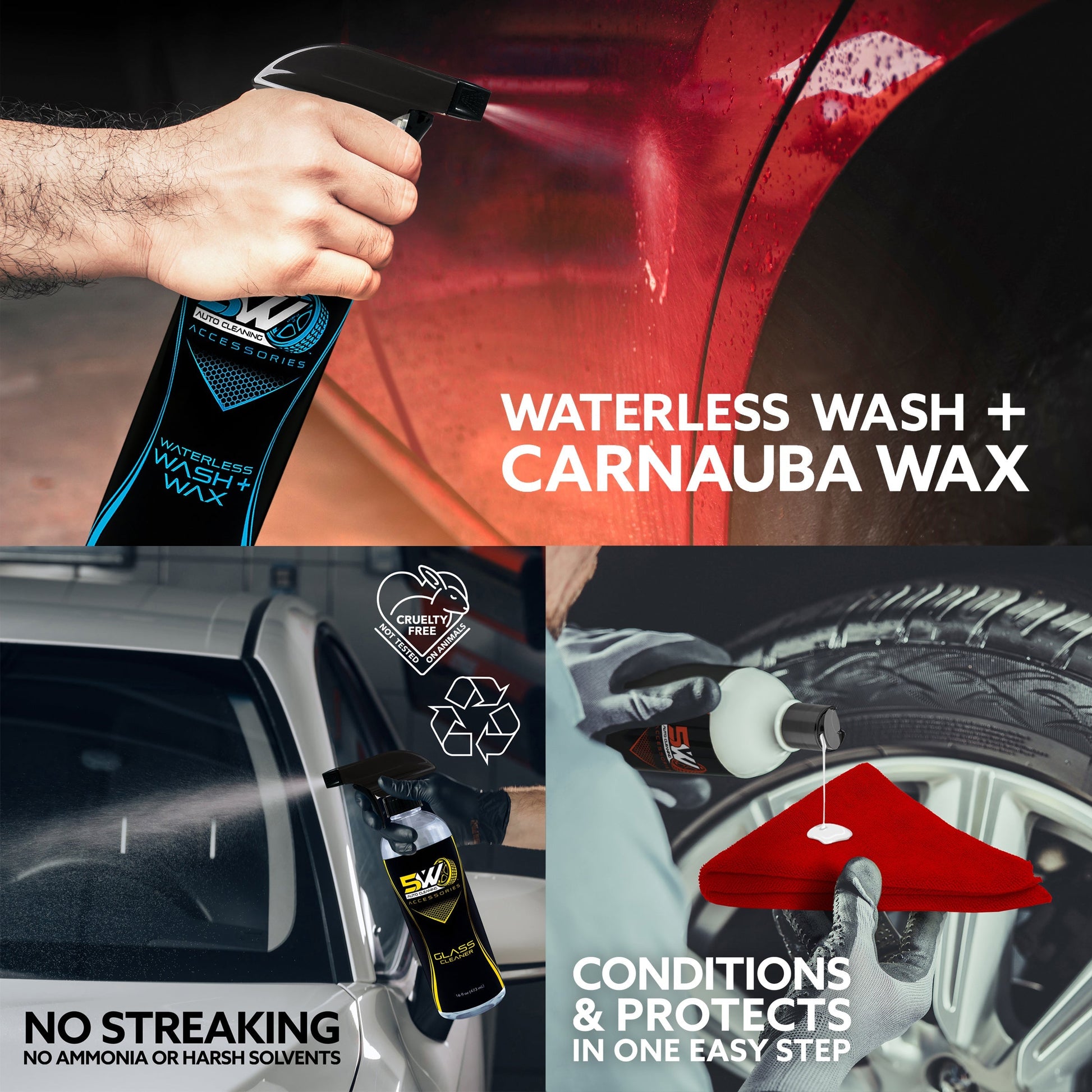 5W Auto - Clean & Go Detailing Kit - Tire Shine