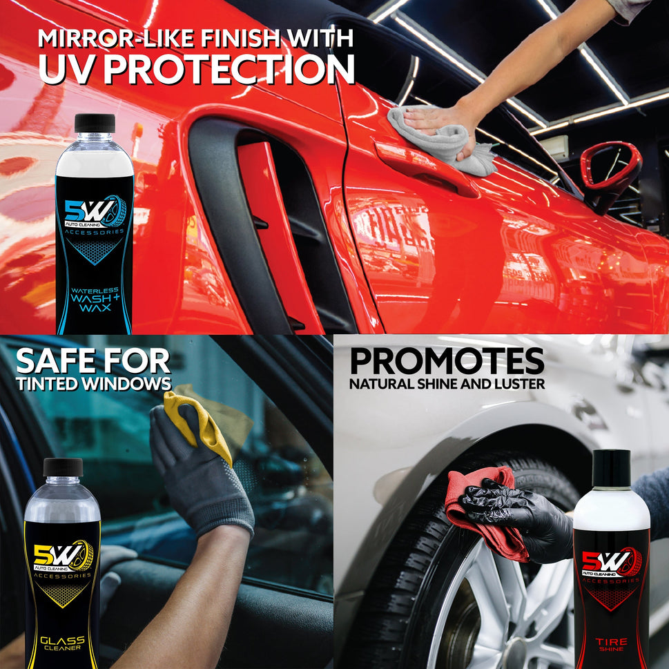 5W Auto - Clean & Go Detailing Kit - Tire Shine
