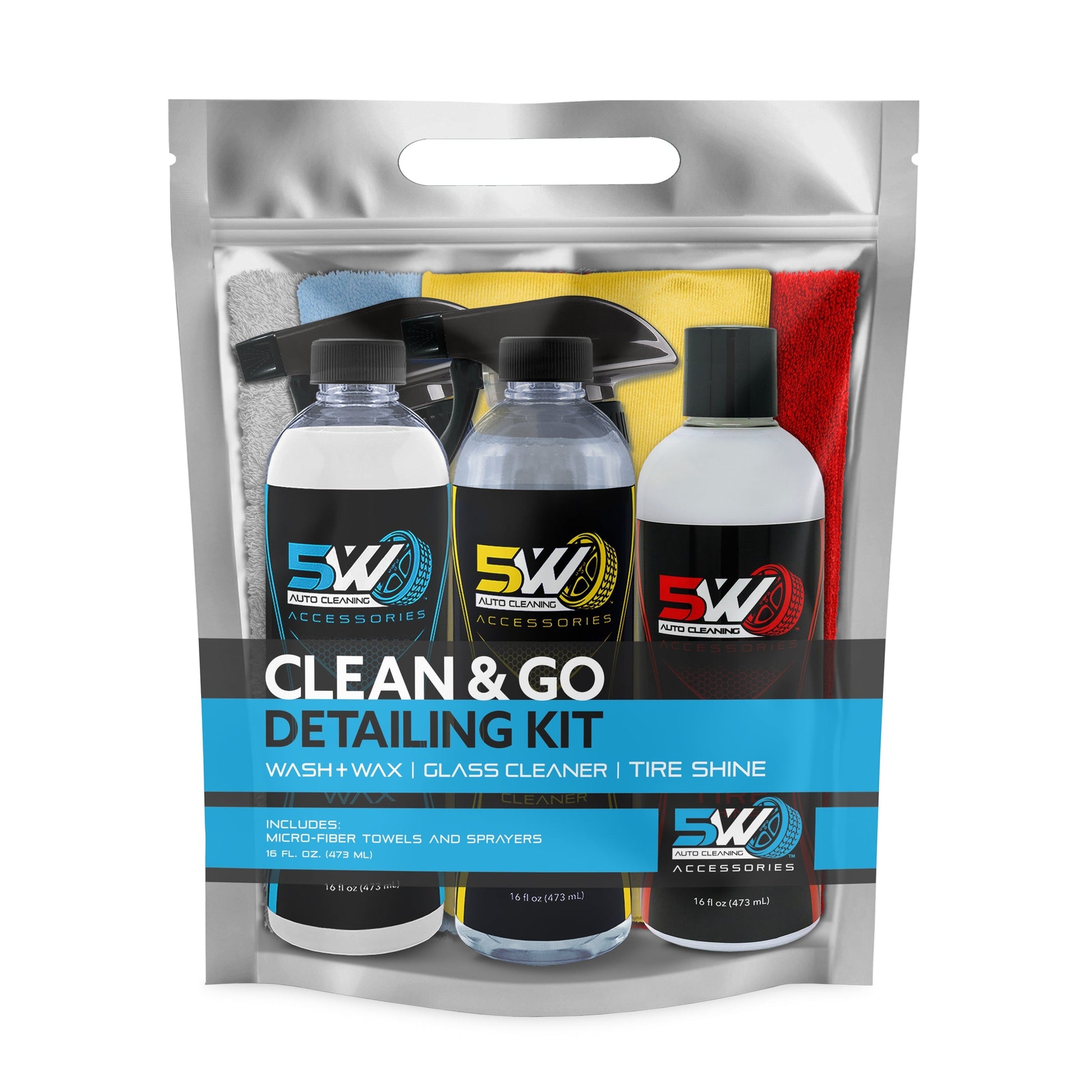 5W Auto - Clean & Go Detailing Kit - Tire Shine