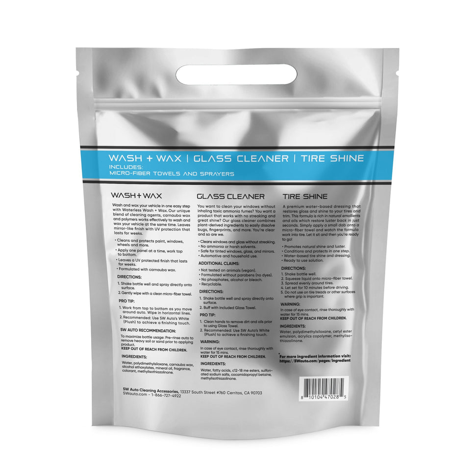 5W Auto - Clean & Go Detailing Kit - Tire Shine