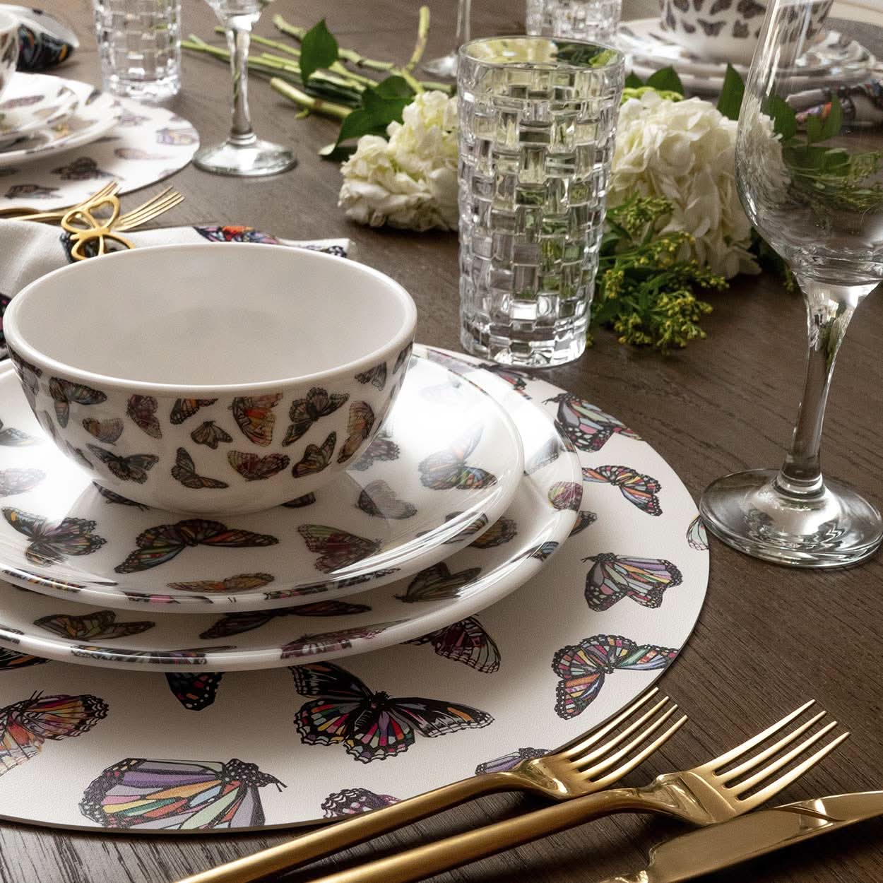 Butterflies Vinyl Placemat Set of 4