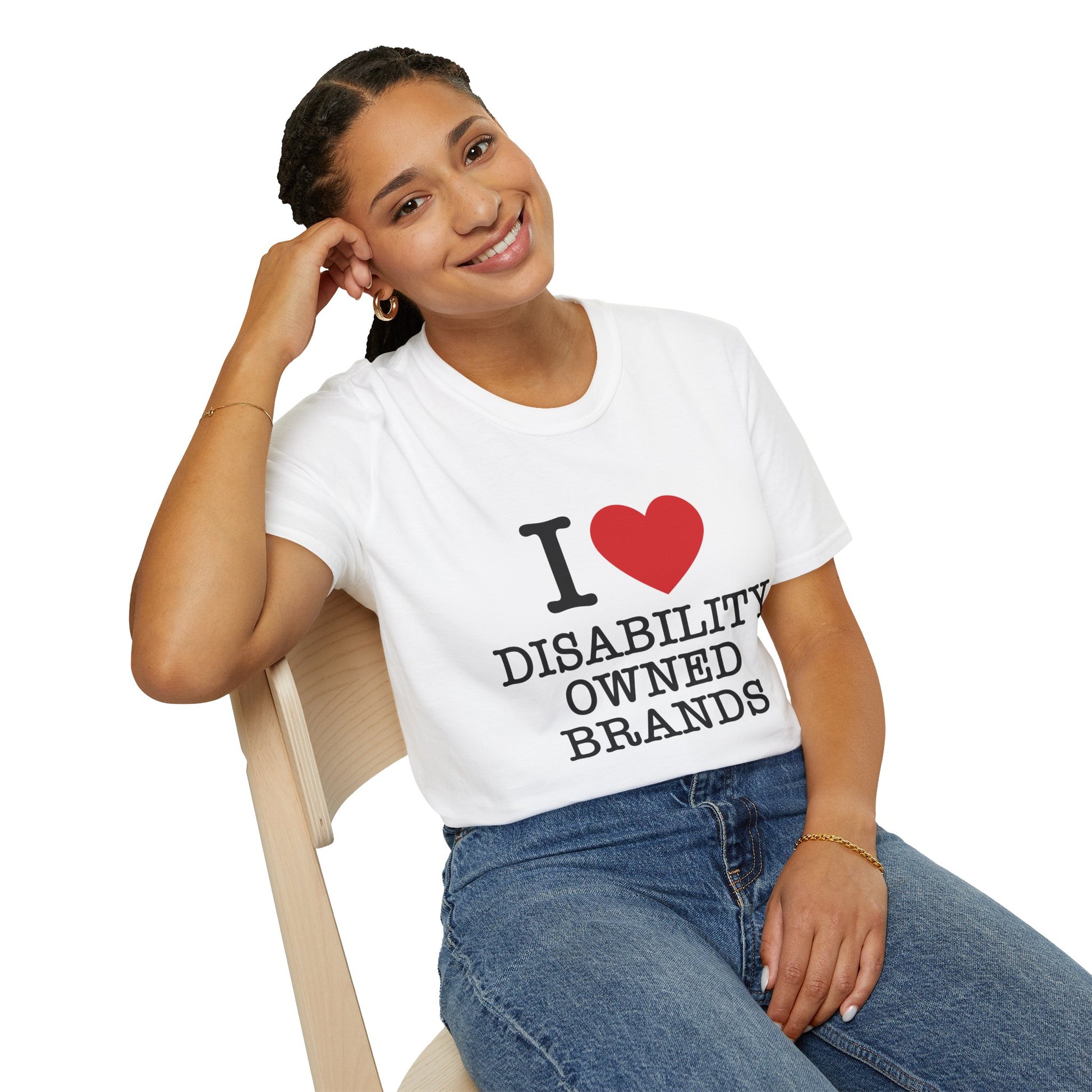 I Love Disability Owned Brands - shopredbag Unisex T-Shirt