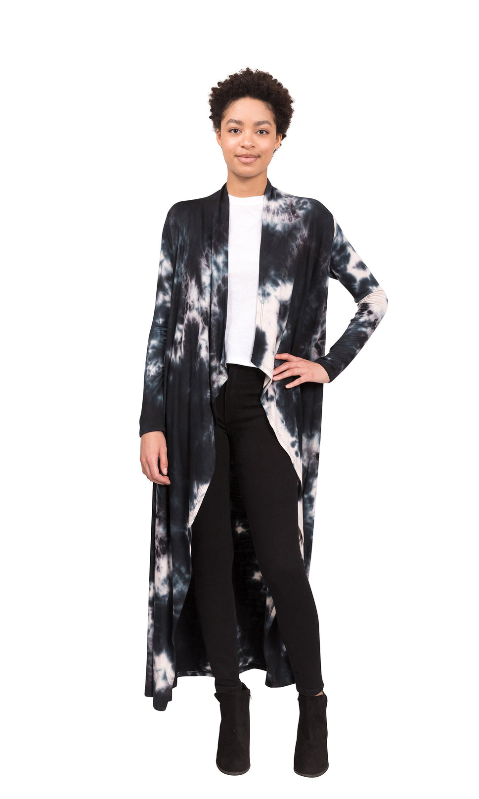 Tonia Duster - Ink and White Tie Dye