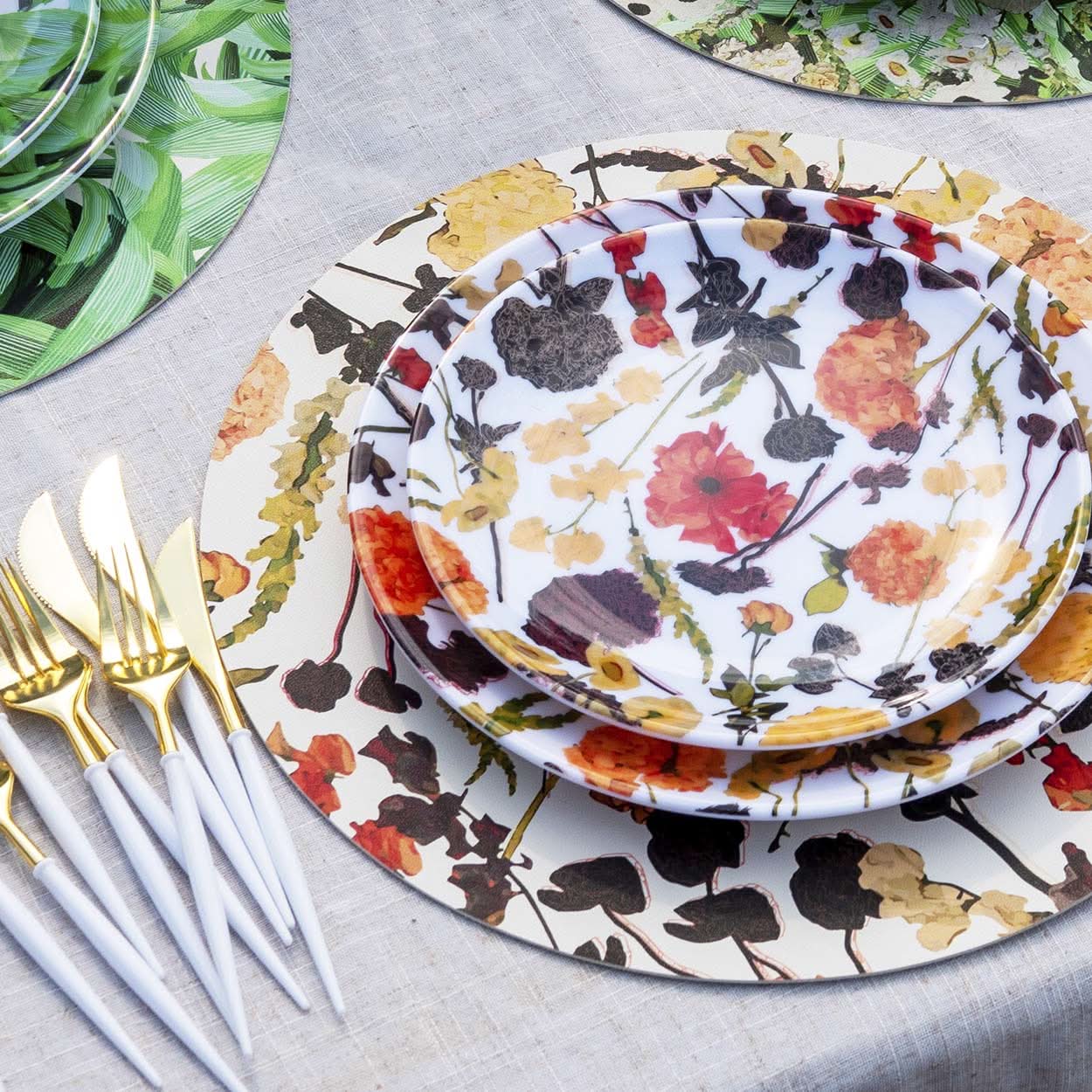 Auburn Bouquet Dinner Plate Set of 4