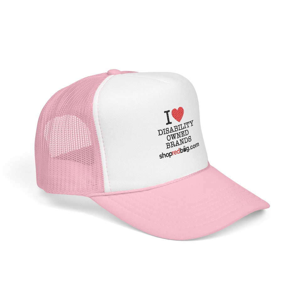 I Love Disability-Owned Brands - shopredbag Trucker Hat