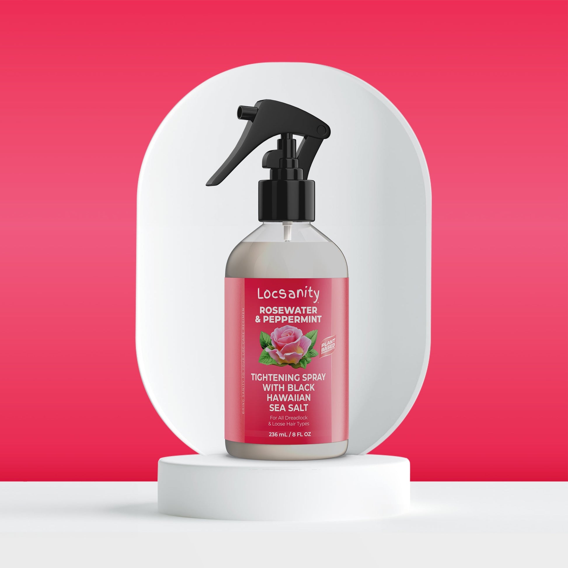 Locsanity Rosewater and Peppermint Rolling, Moisturizing, Tightening Spray Mist