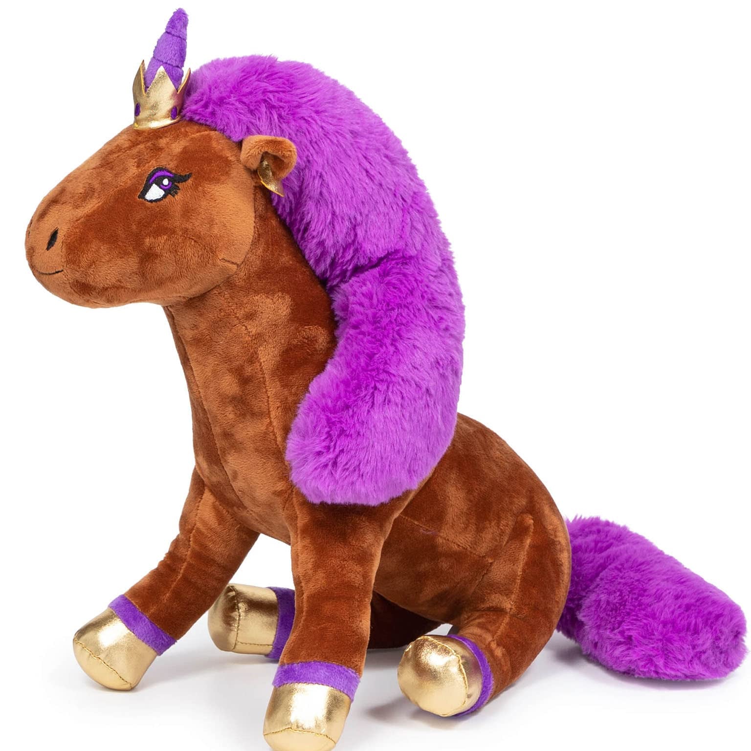 Afro Unicorn Purple Plush