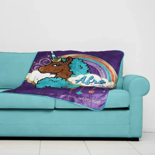 Afro Unicorn Kids Blanket