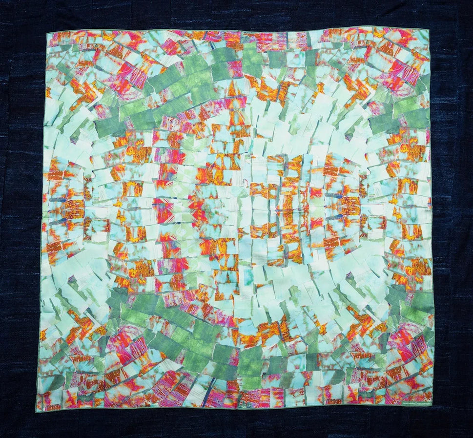 Amnesia Silk Twill Scarf | Double-Sided 34 inch