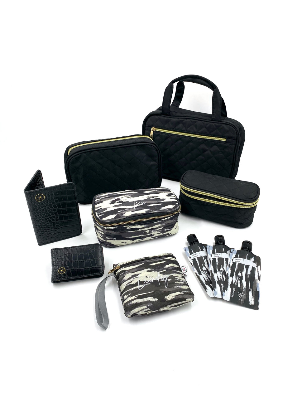 Ms. J Travel Trio Plus: 3-Piece Accessory Set + 5-Piece Travel Essentials Collection