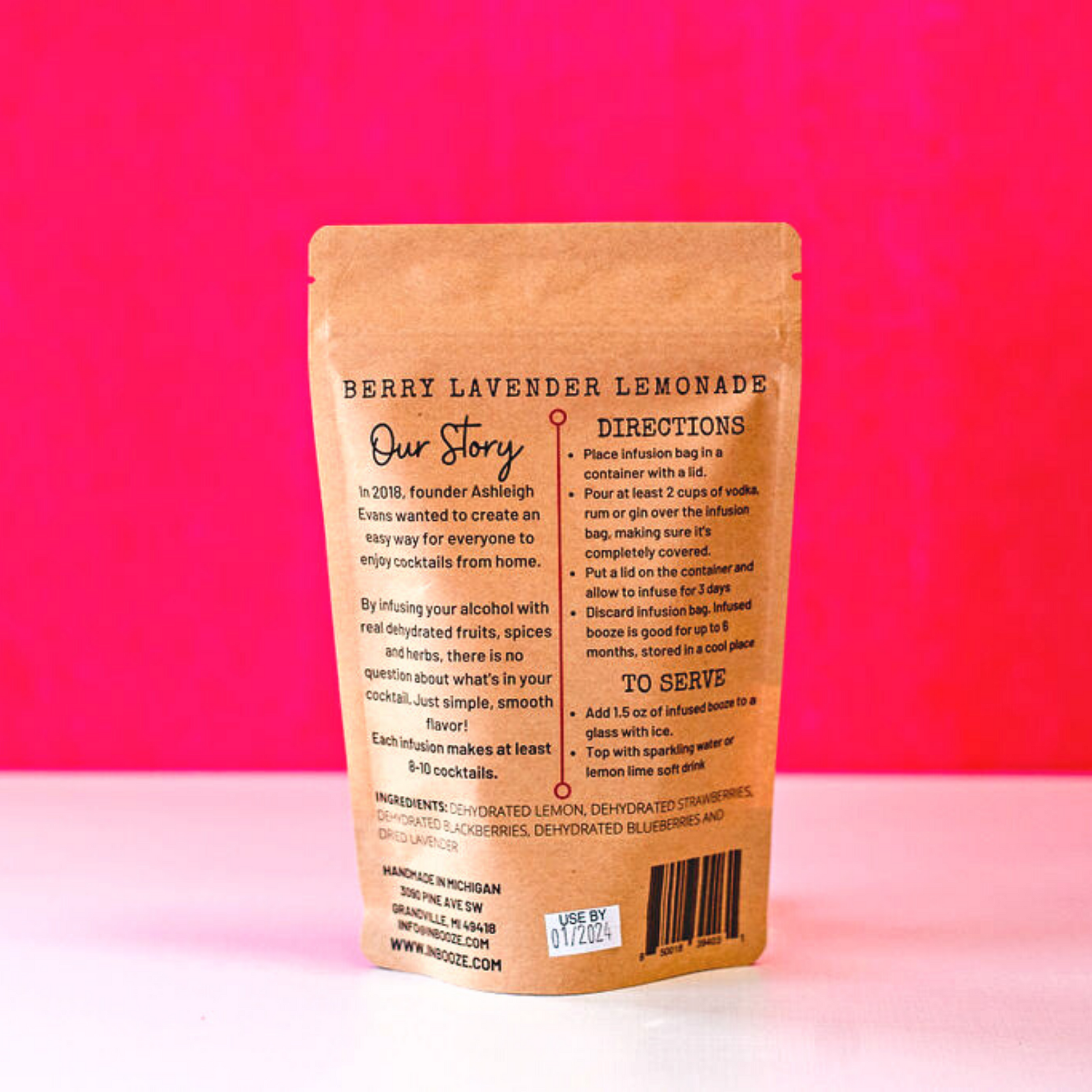 Berry Lavender Lemonade Alcohol Infusion Cocktail Kit