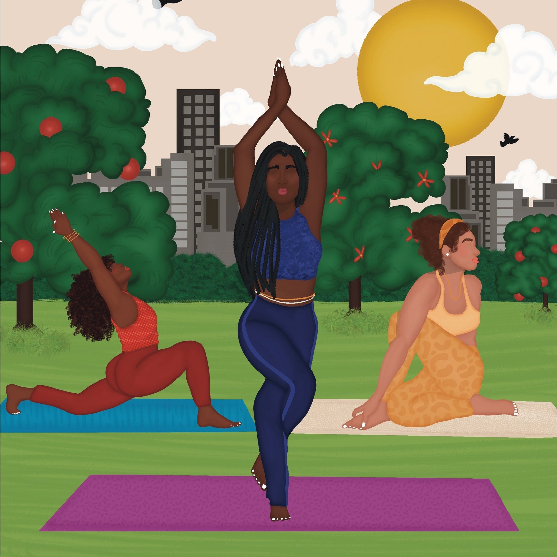 Yoga In The Park | 48 Piece Puzzle & Candle Gift Set
