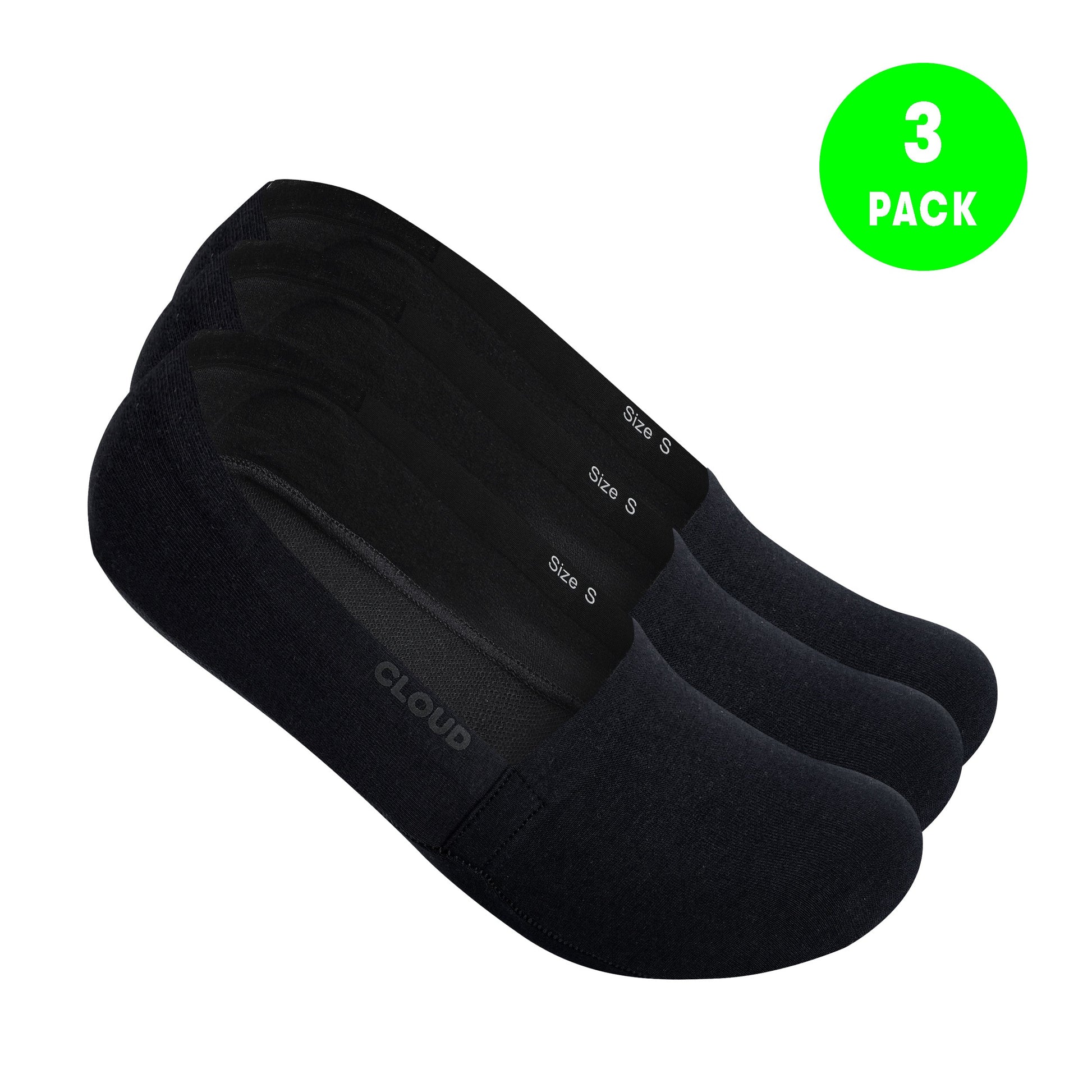 Organic Terry No Show Socks - 3 Pack