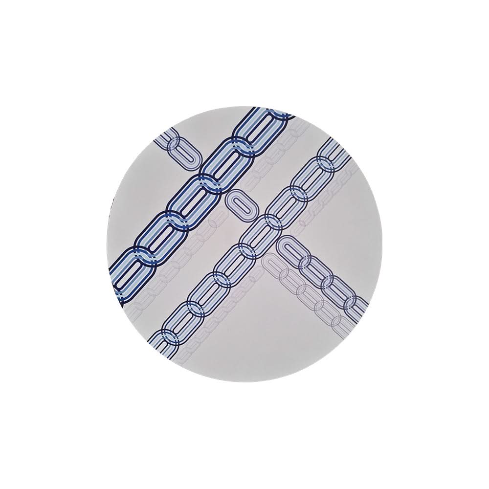 Blue Starburst Chainlink Vinyl Placemat Set of 4