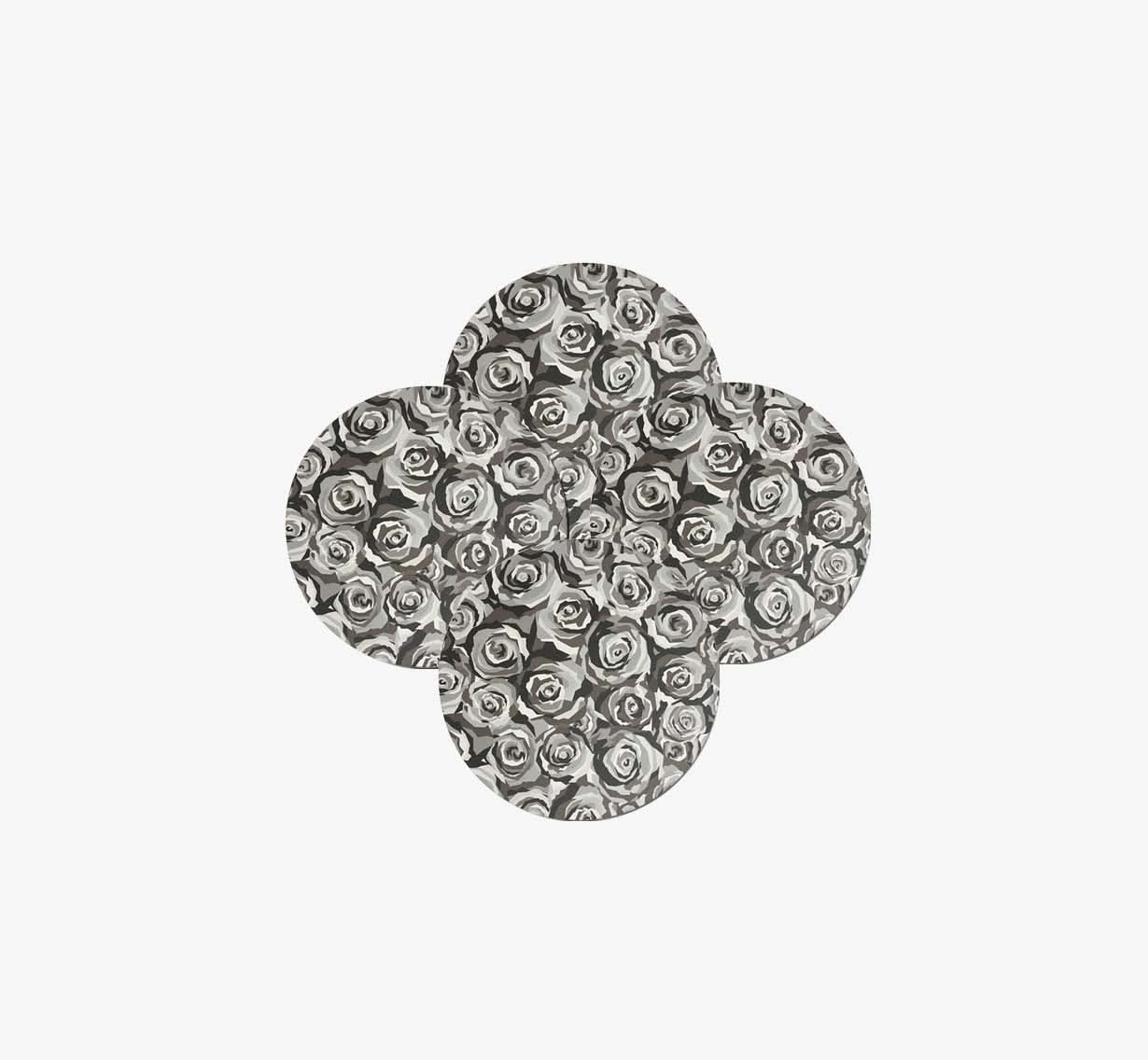Grayscale Roses Vinyl Placemat Set of 4