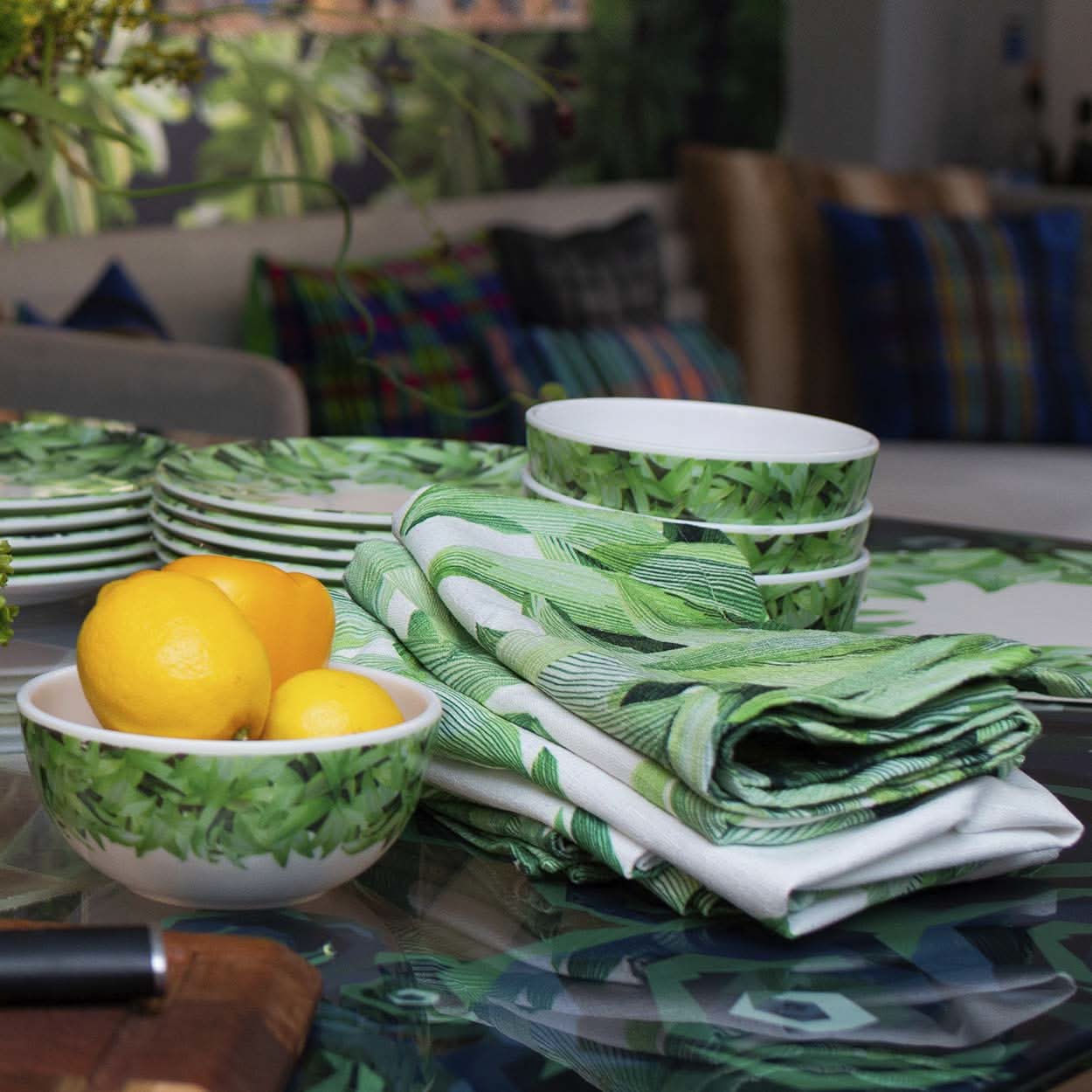 Pura Vida Faux Linen Napkin Set of 4