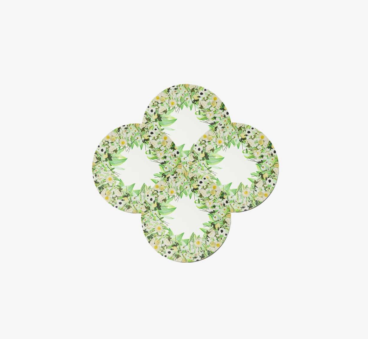 Pura Vida x Cream Floral Garden Vinyl Placemat Set of 4