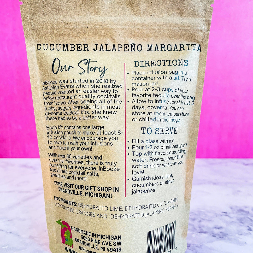 Cucumber Jalapeño Margarita Alcohol Infusion Cocktail Kit