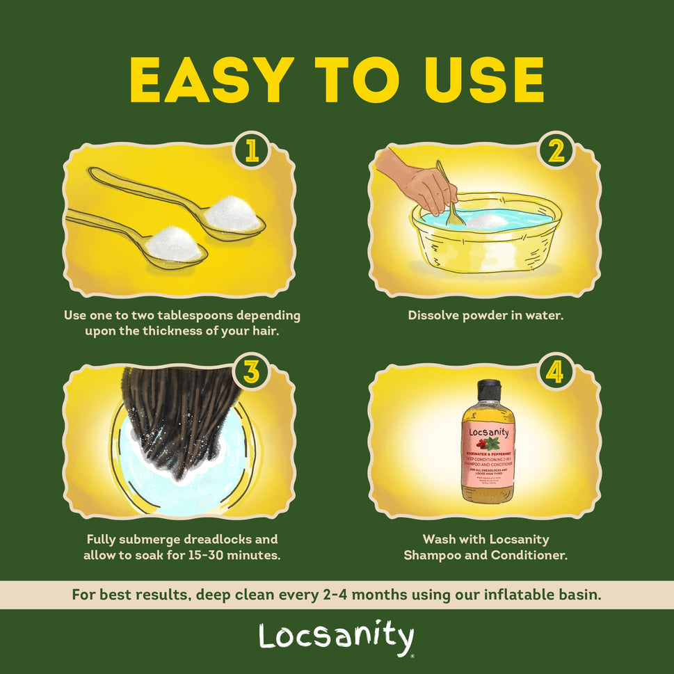 Locsanity Rosewater and Peppermint Deep Clean Detox and Rejuvenating Dreadlock Powder