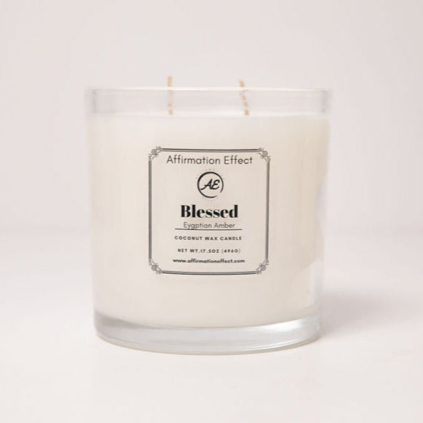Egyptian Amber "Blessed" Affirmation Candle