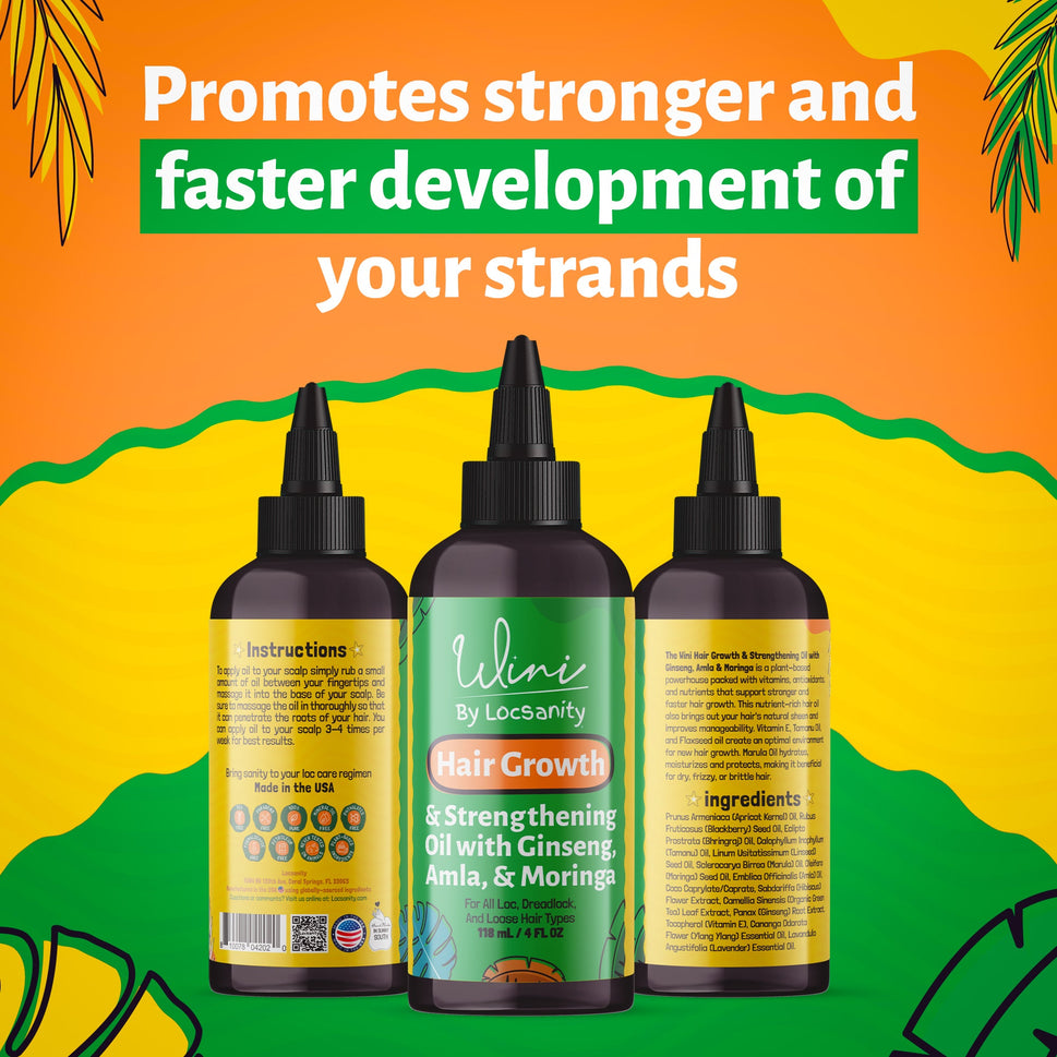 Wini by Locsanity - Hair Growth Oil for Locs, Dreadlocks, Dreads, and Loose Natural Hair