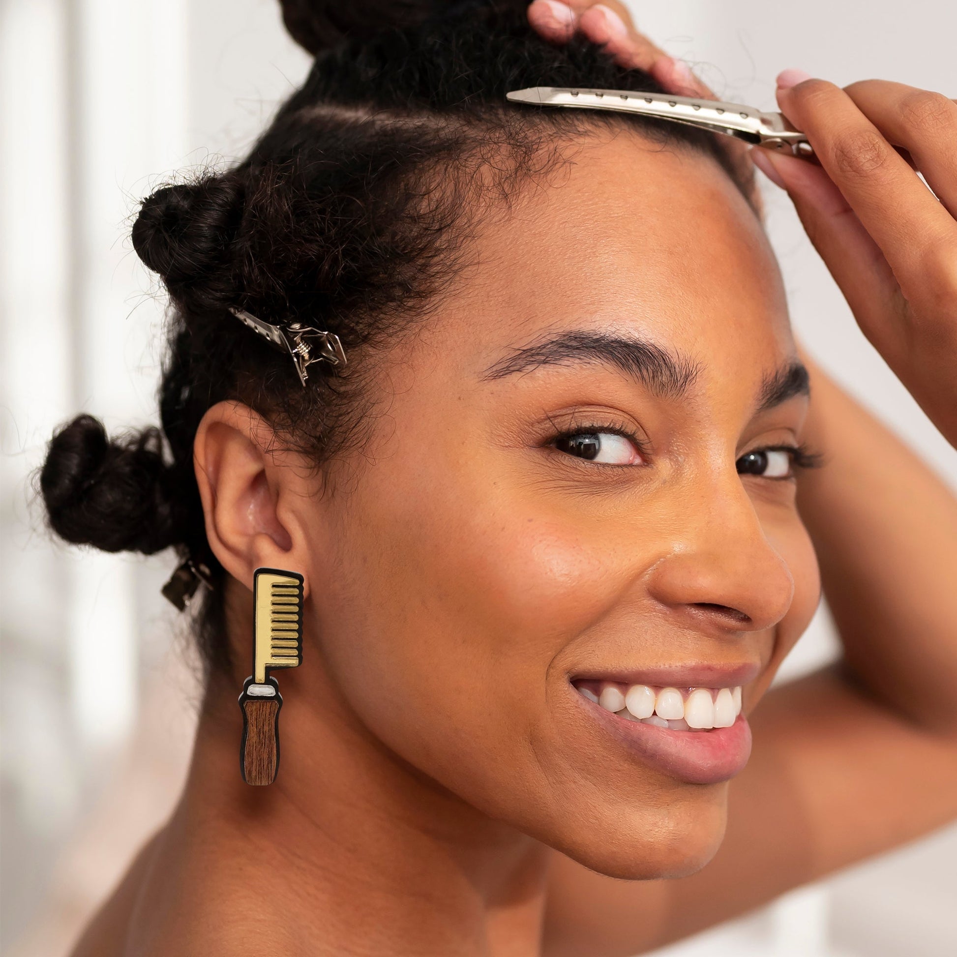 "Hot Comb" Stud Earrings