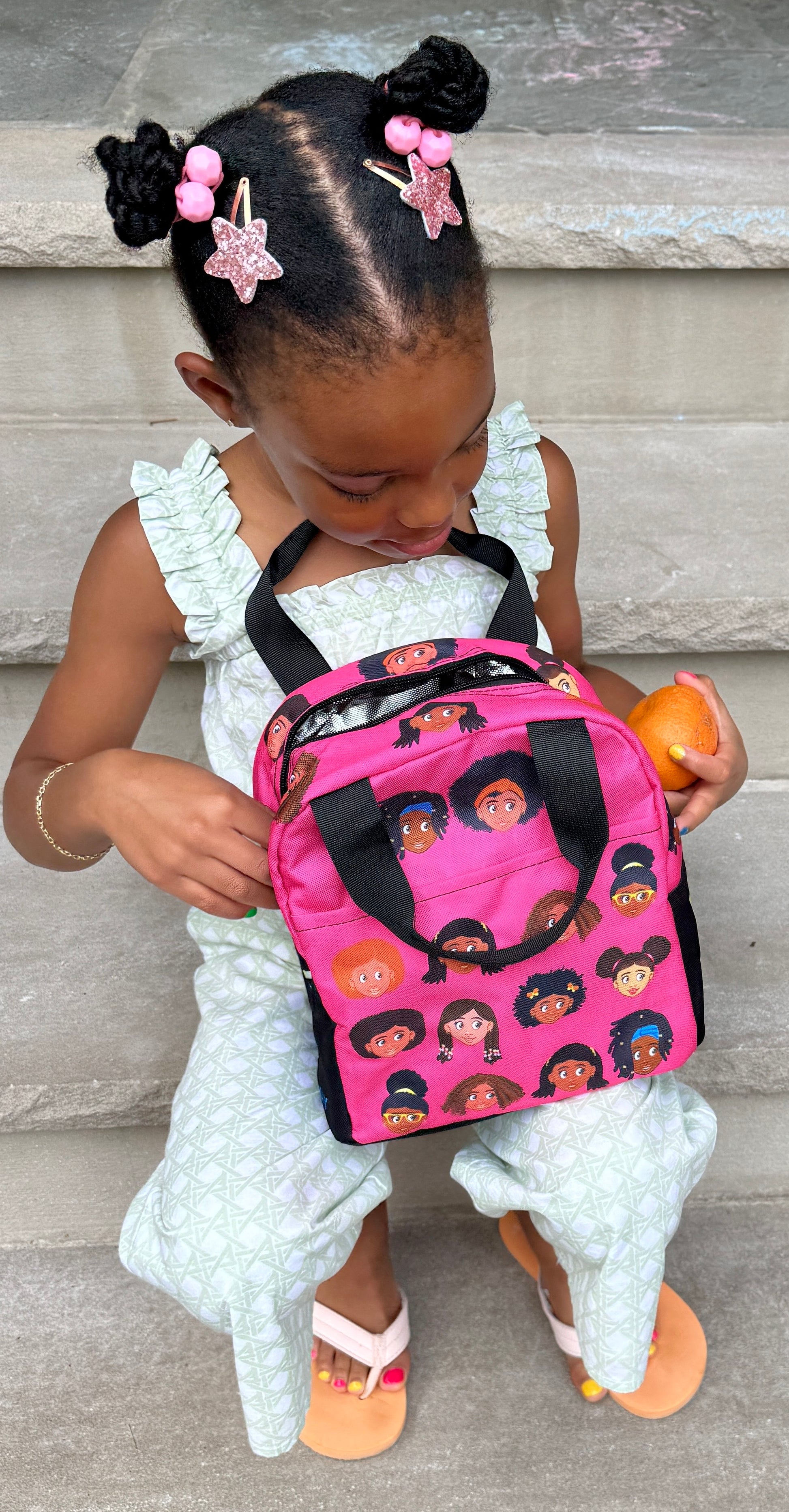 Girls Top Zip Lunch Bag