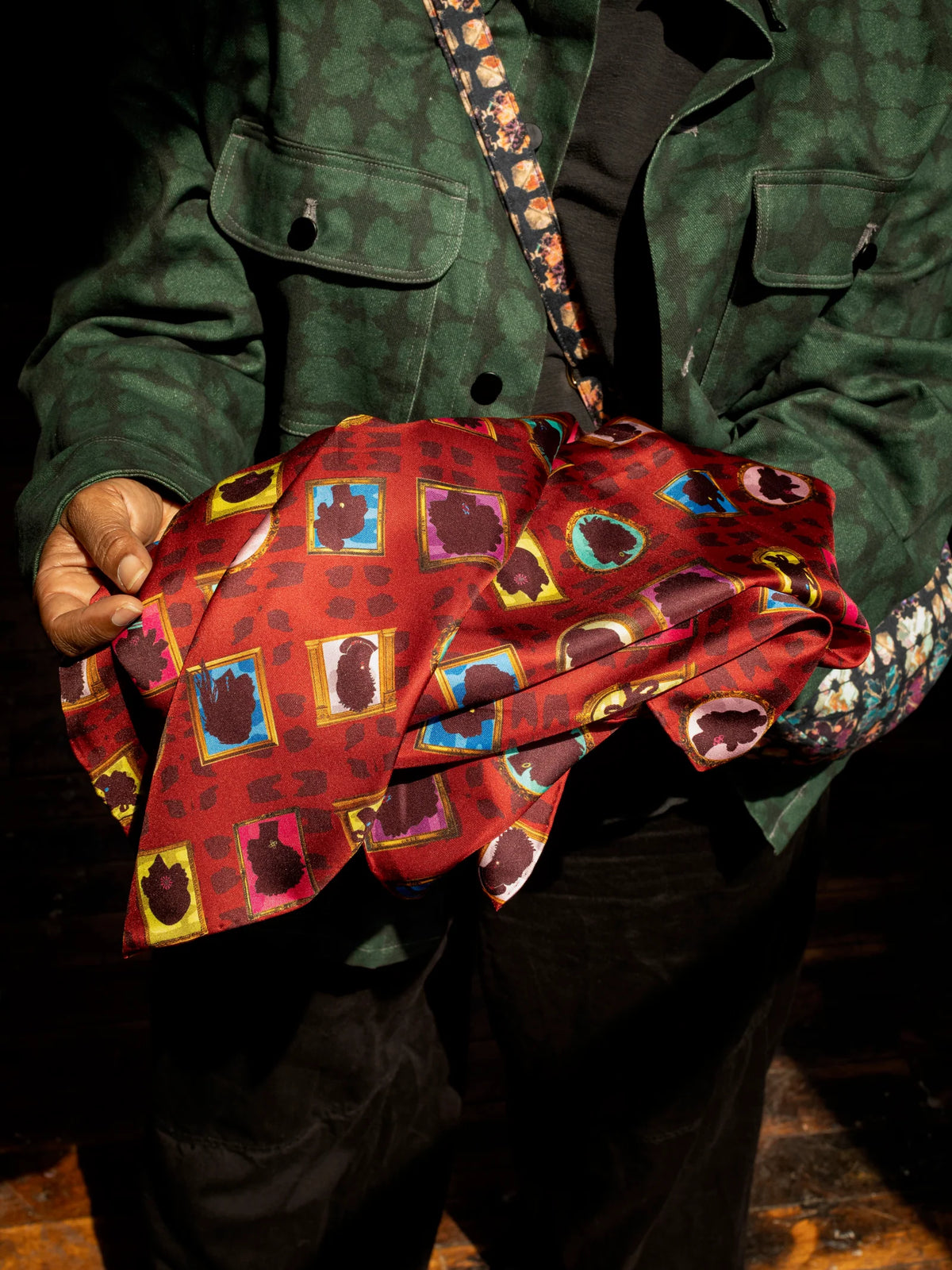 Lovely Ones Silk Twill Scarf | Double-sided 34 inch