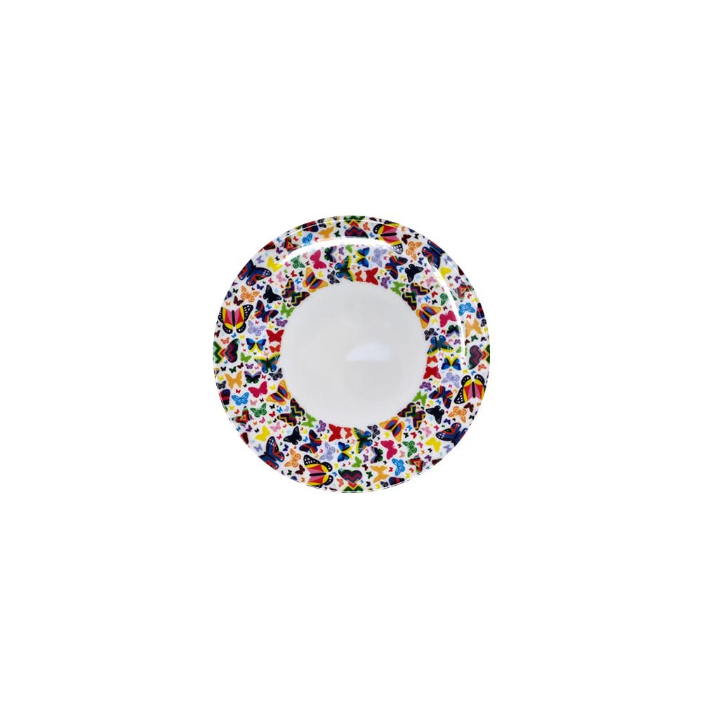 Multicolored Butterflies Salad Plate Set of 4