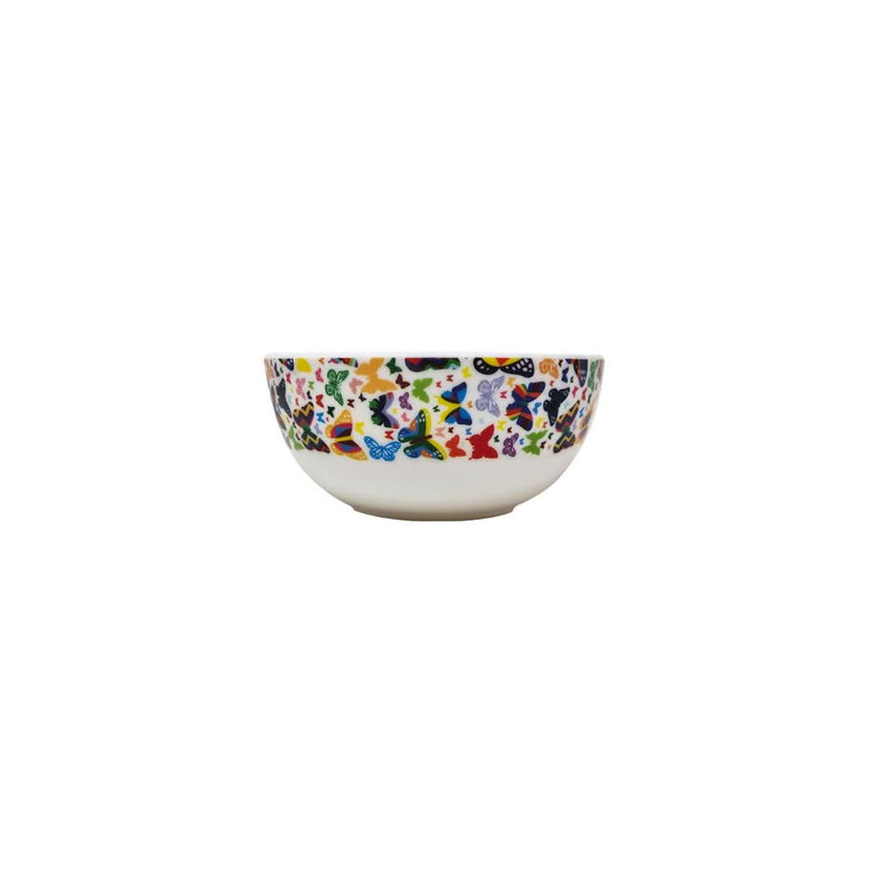 Multicolored Butterflies Melamine Bowl Set of 4
