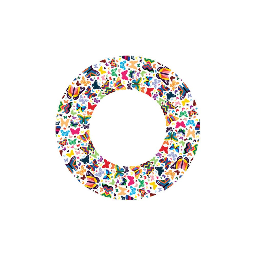 Multicolored Butterflies Vinyl Placemat Set of 4