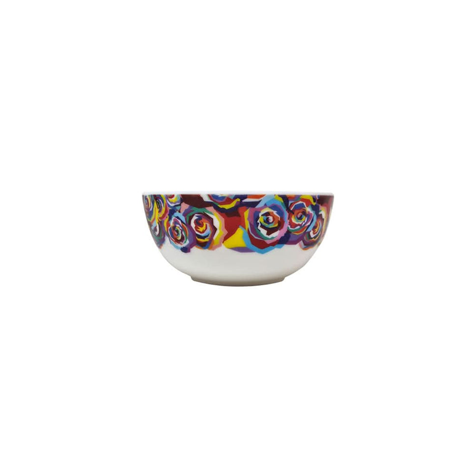 Multicolored Roses Melamine Bowl Set of 4