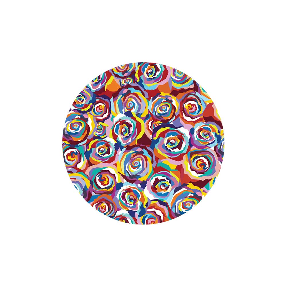Multicolored Roses Vinyl Placemat Set of 4