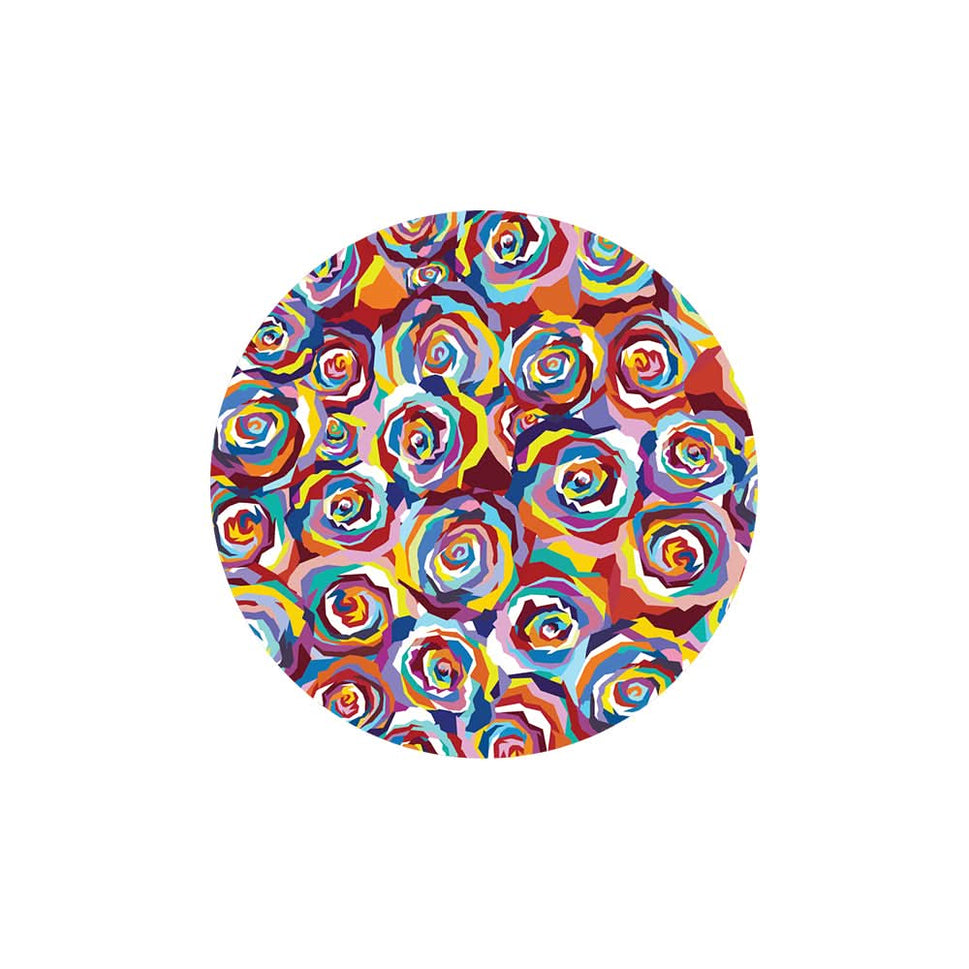 Multicolored Roses Vinyl Placemat Set of 4
