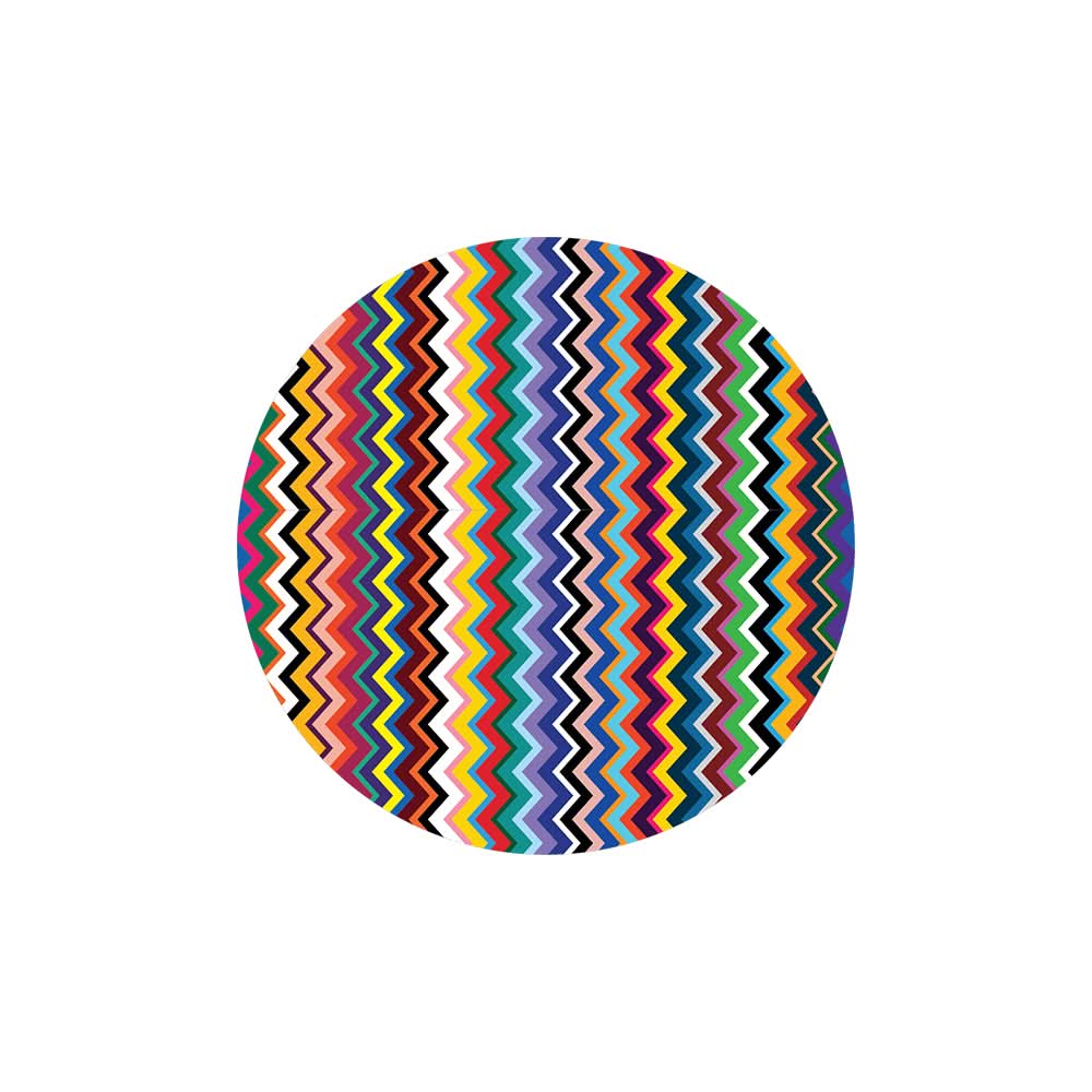 Multicolored Zigzag Vinyl Placemat Set of 4