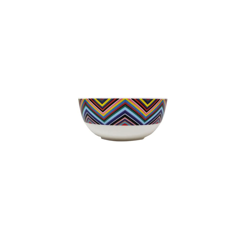 Multicolored Zigzag Melamine Bowl Set of 4