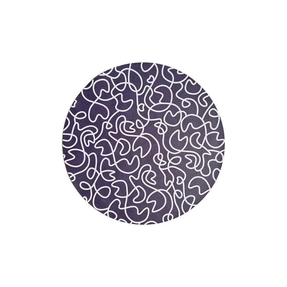 Navy Squiggly Vinyl Placemat Set of 4