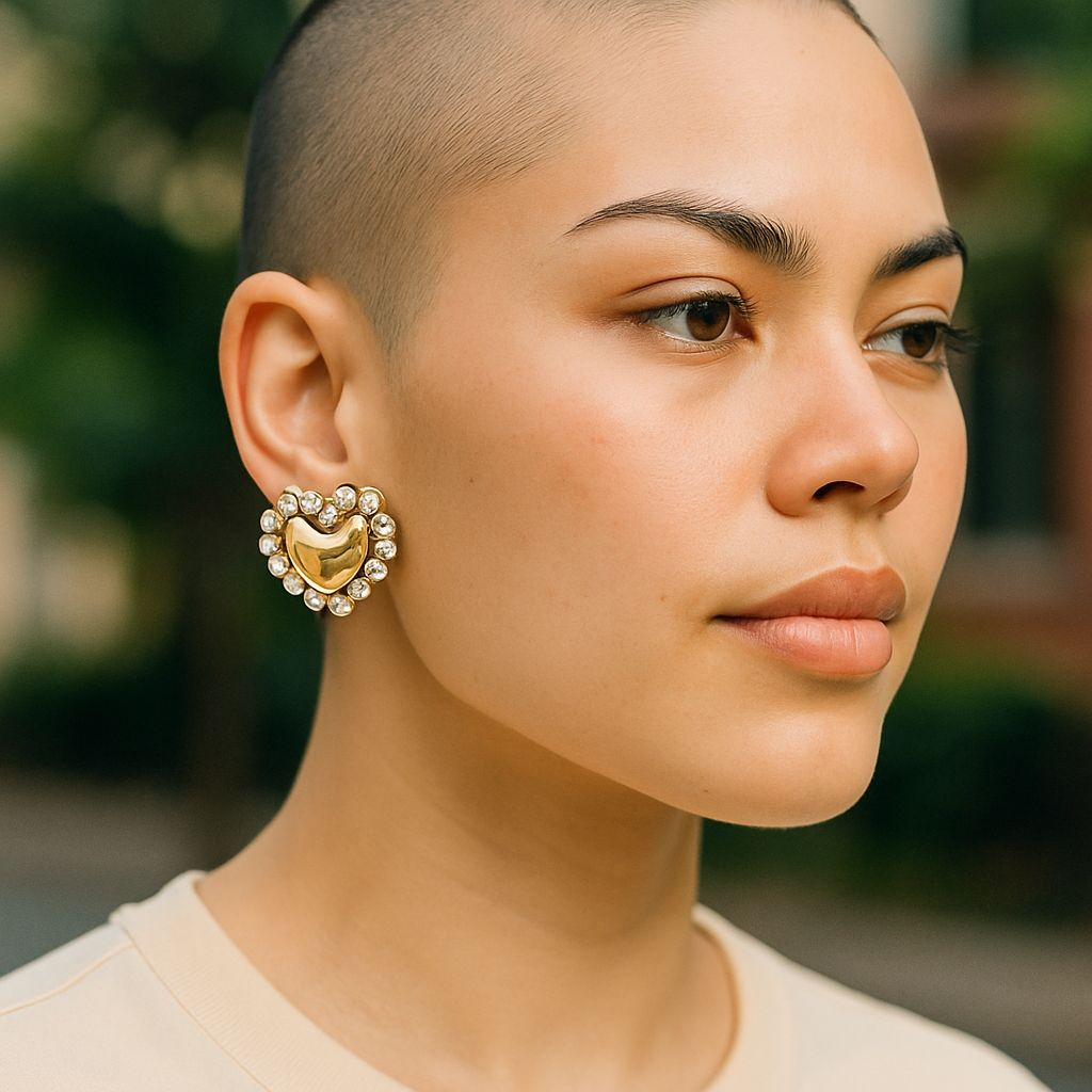 Pearl-Loved Heart Earrings