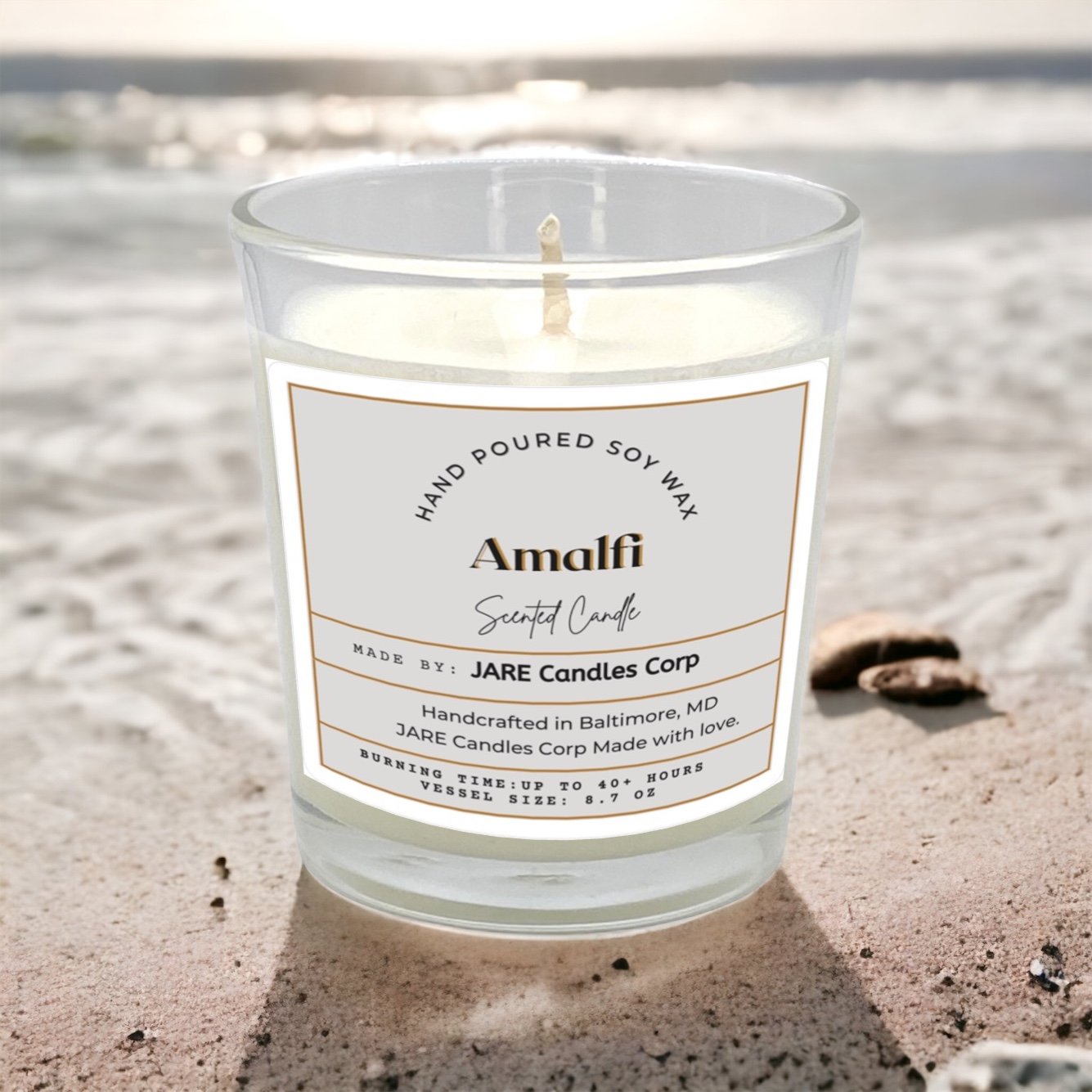 Amalfi - Coast Citrus Basil - Soy Wax Scented Candle