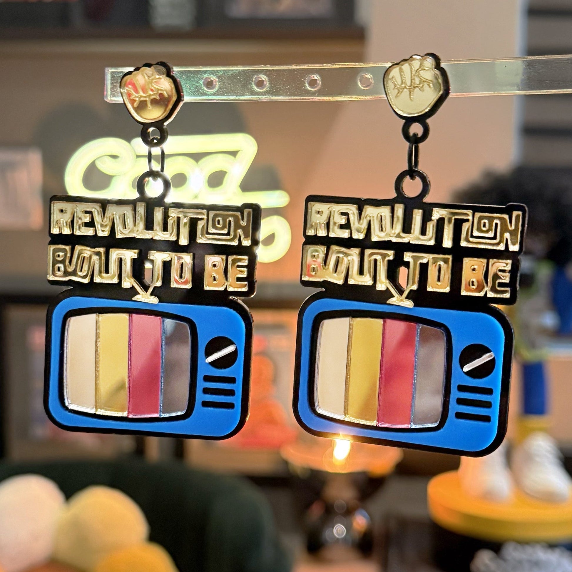 "Revolution Bout to Be Televised" Earrings