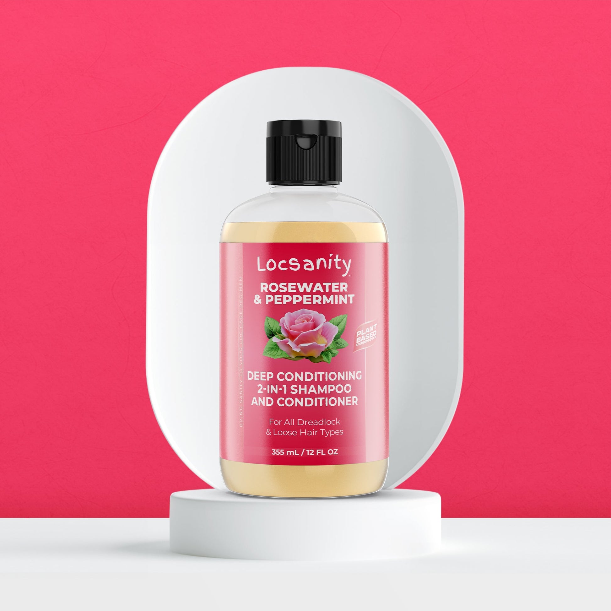 Locsanity Rosewater and Peppermint Moisturizing, Conditioning, and Nourishing Shampoo