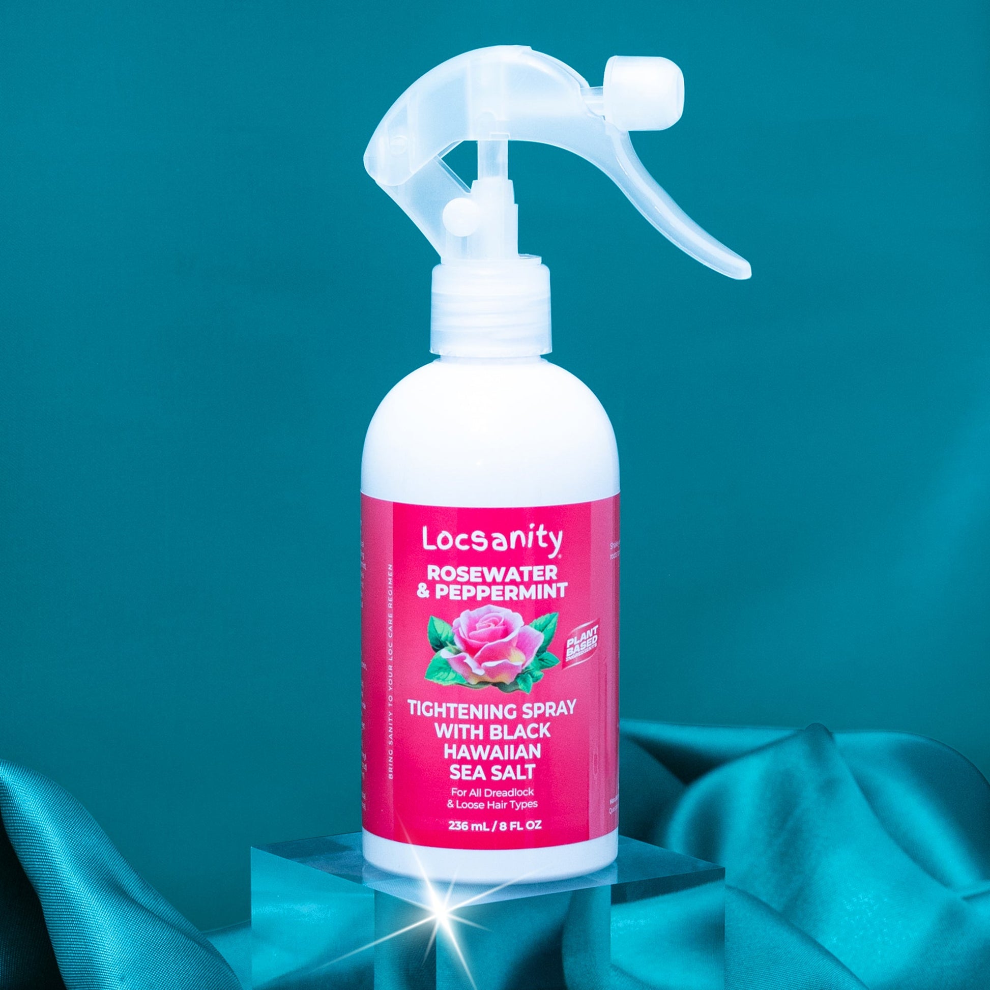 Locsanity Rosewater and Peppermint Rolling, Moisturizing, Tightening Spray Mist