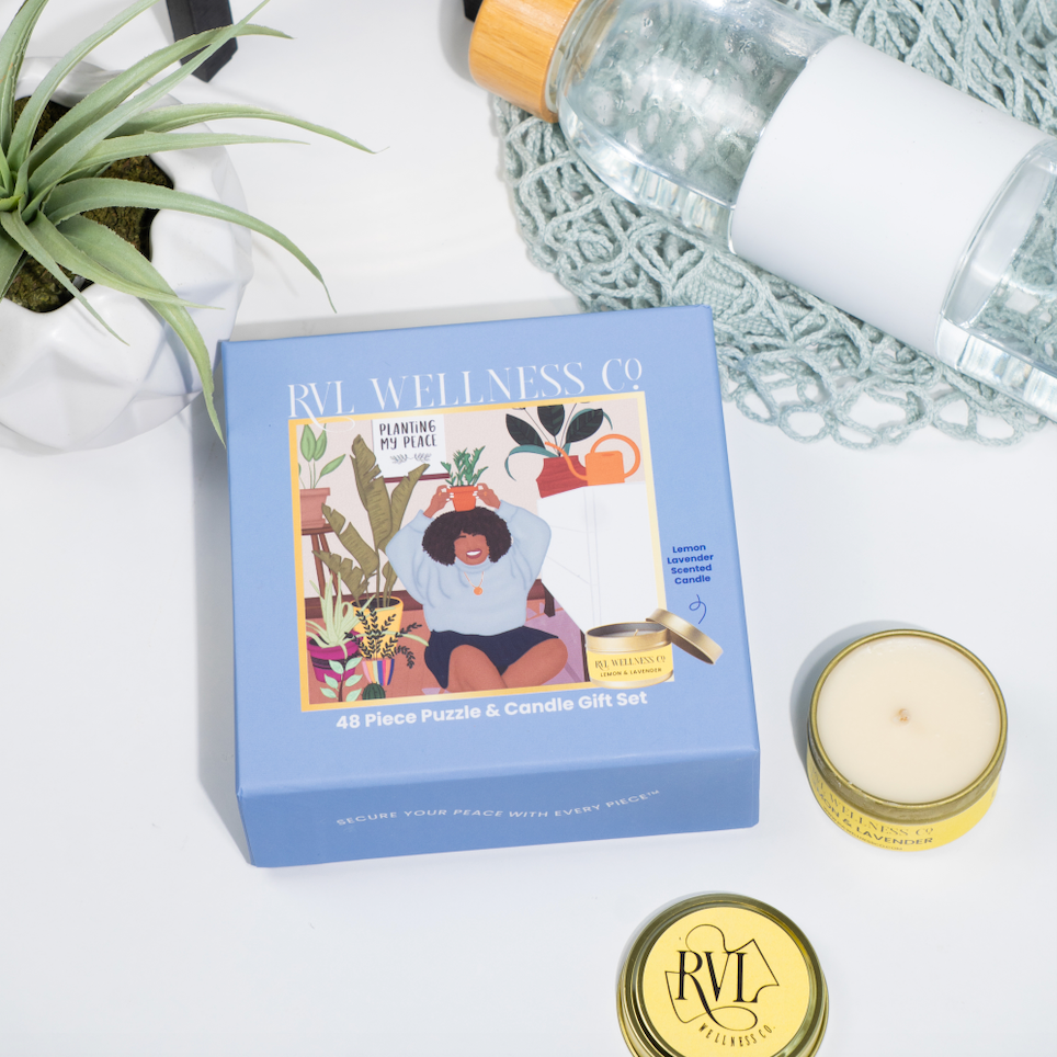 Planting Peace | 48 Piece Puzzle & Candle Gift Set